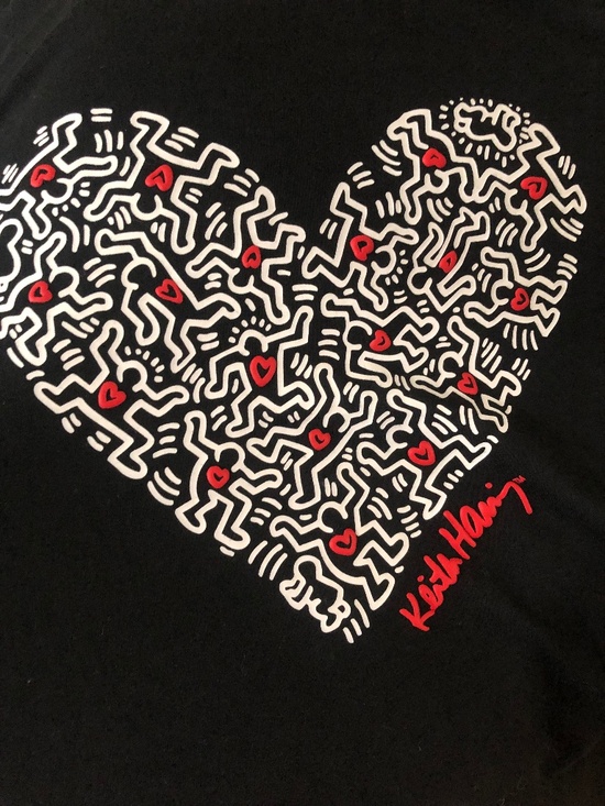 keith haring Tops - XXL Keith Haring black tee heart logo